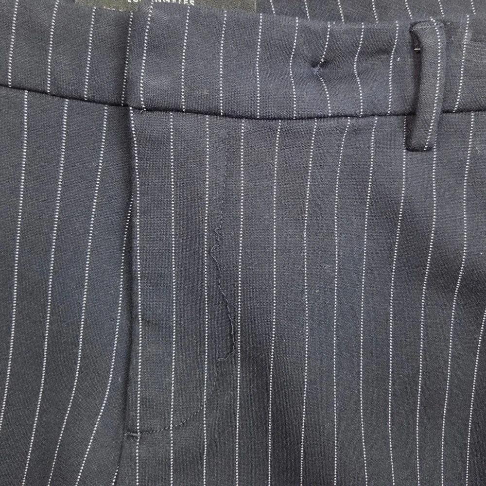 Liverpool Kelsey Knit Trouser Womens 14 Super Stretch Ponte Ankle Black Striped